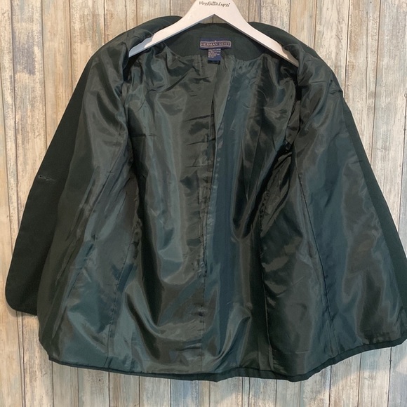 Herman Geist Hunter Green single button long blazer/Jacket | Size 14P | vintage - Picture 9 of 10